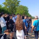 Ενημέρωση στην τεχνητή λμνη Ada Ciganlija, που δημιουργήθηκε από τα νερά του ποταμού Σάβου,